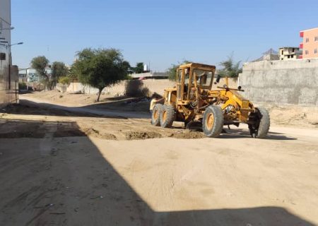 ترمیم و بهسازی معابر شهر رمکان پس از بارندگی
