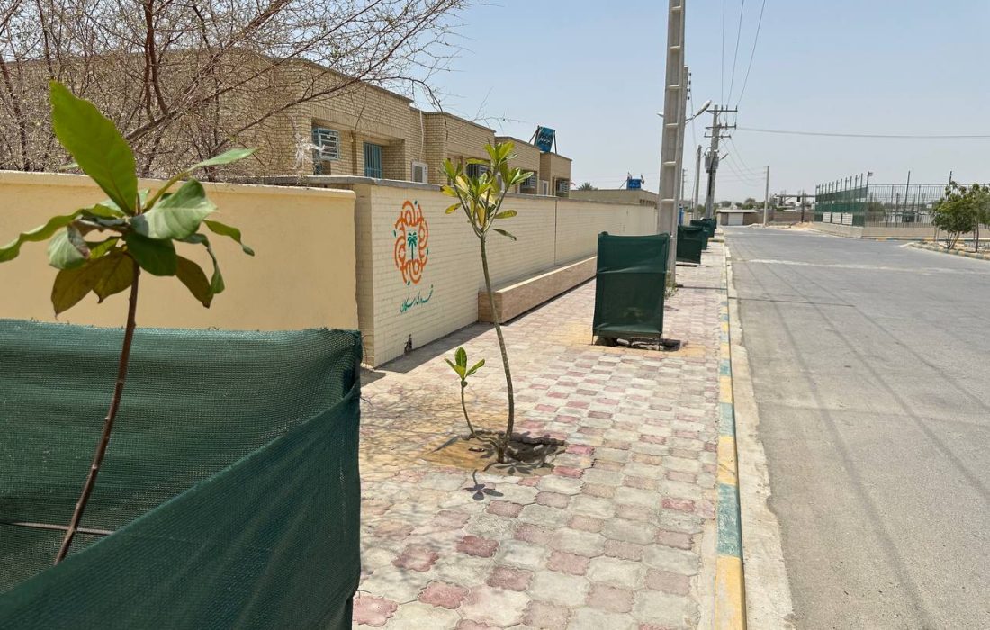 کاشت ۱۵۰ نهال جدید در سطح شهر رمکان توسط واحد خدمات شهری